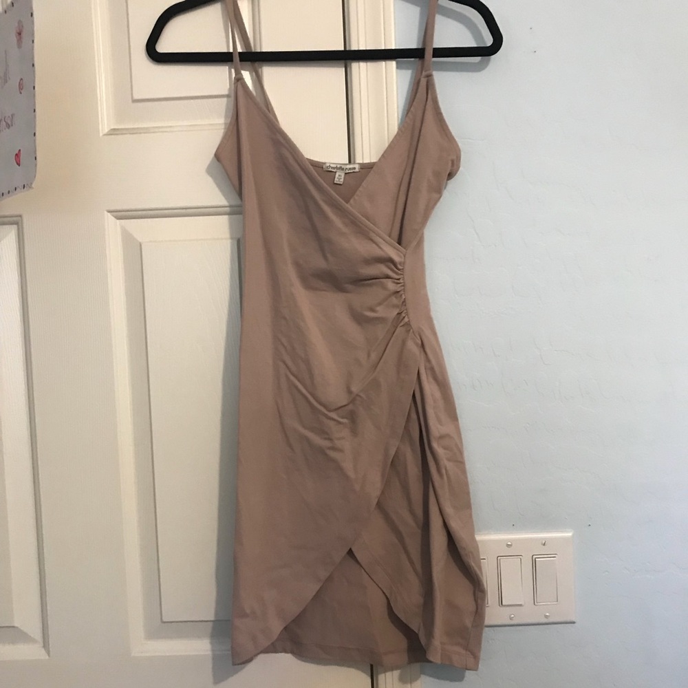 Charlotte Russe mauve wrap dress